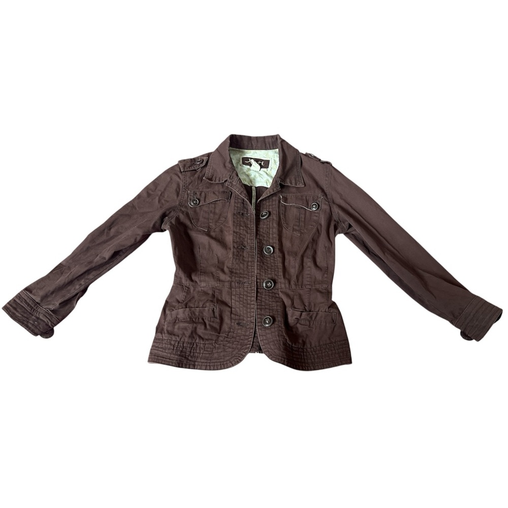 NORI Brown Fitted Tailored Cotton Jacket Women’s Size Small